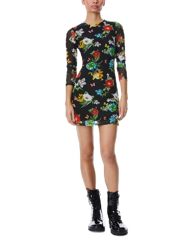 alice + olivia Delora Flare Mini Dress