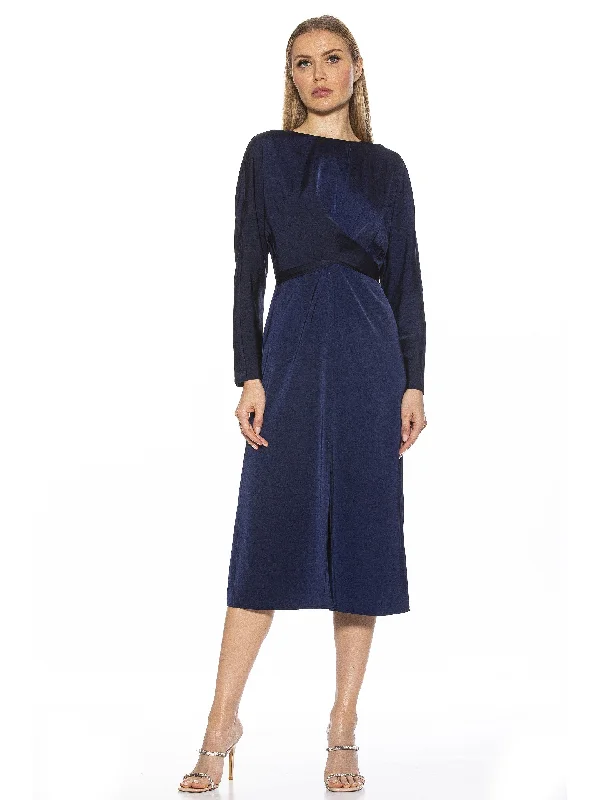Carrie Midi Dress Fashionable One-Shoulder Midi Dress