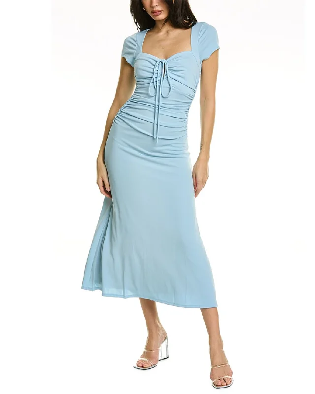 Cinq à Sept Janis Midi Dress Elegant Pleated Detail Midi Dress