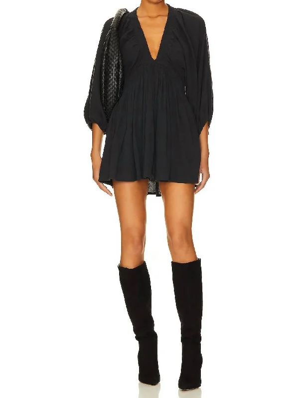 For The Moment Mini Dress In Black