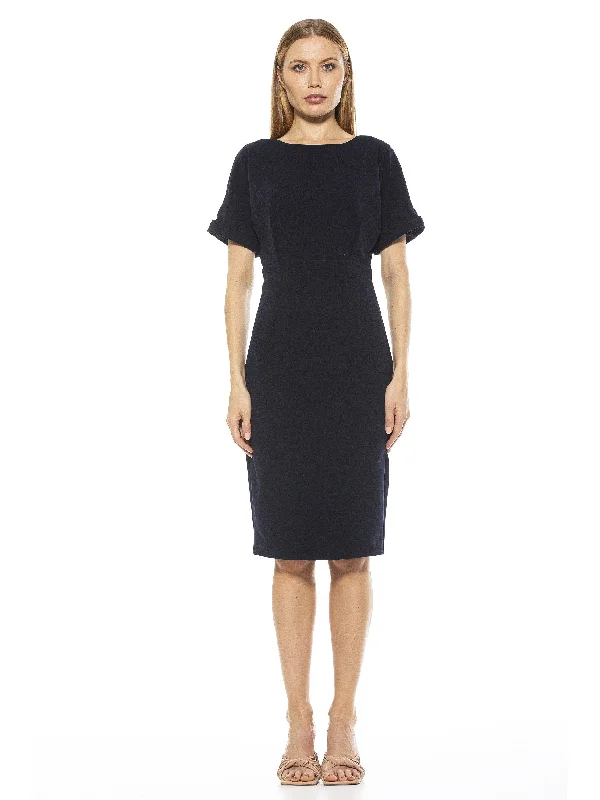 Jacqueline Midi Dress Trendy Flared Sleeve Midi Dress