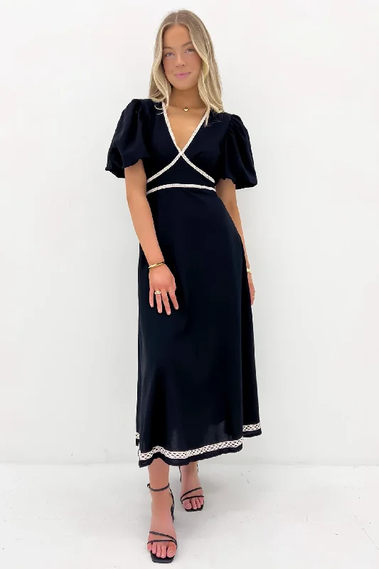 Jasmin Midi Dress Black