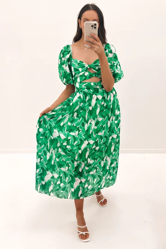 Josiah Midi Dress Green