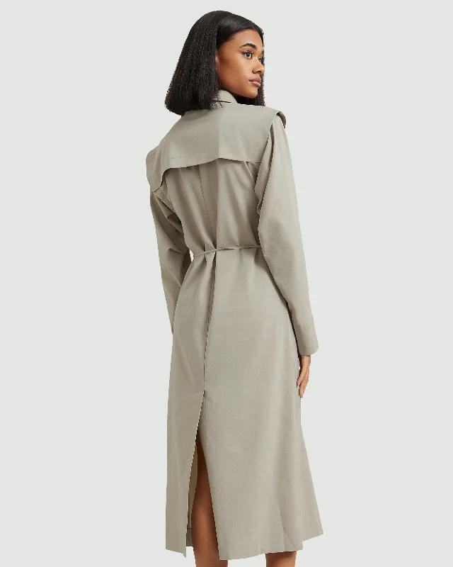 Lana Cuffed-Shoulder Midi Dress Trendy A-Line Midi Dress