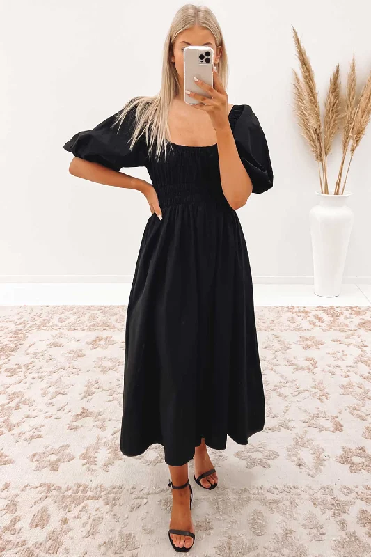 Mael Midi Dress Black