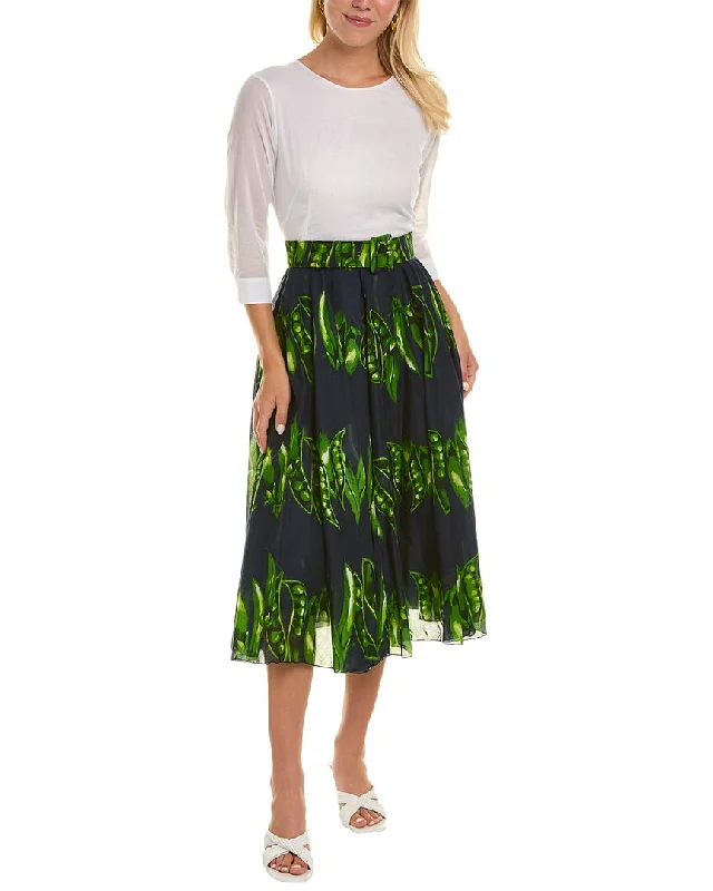 Samantha Sung Aster Midi Dress Trendy Smocked Detail Midi Dress