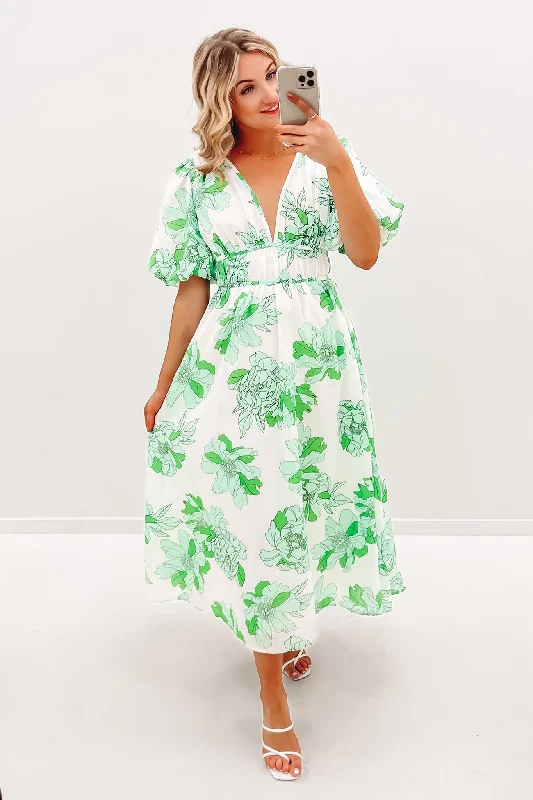 Tali Midi Dress Green