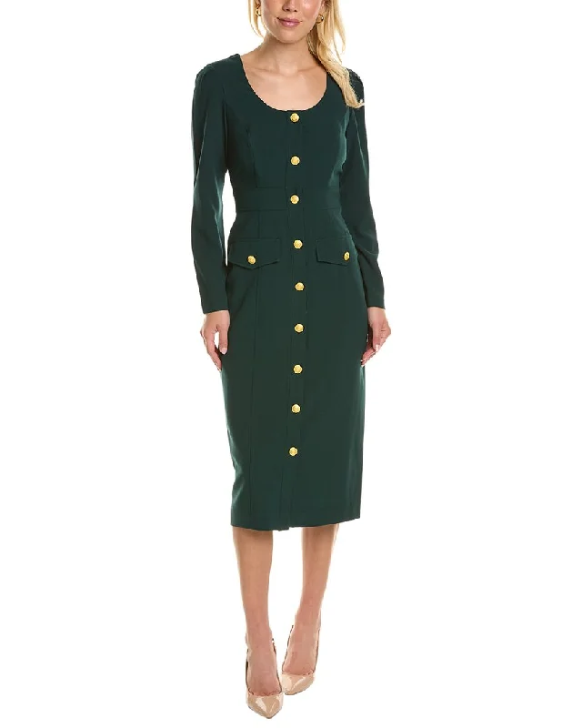 Taylor Crepe Midi Dress Classic Black Midi Dress