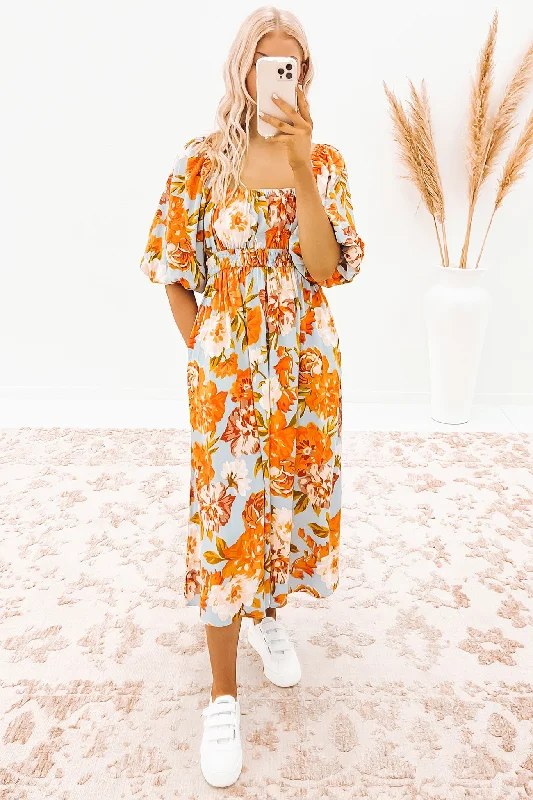 Thea Midi Dress Floral