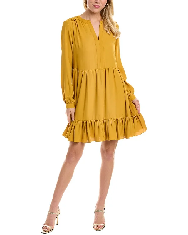 Vince Camuto Split Neck Mini Dress