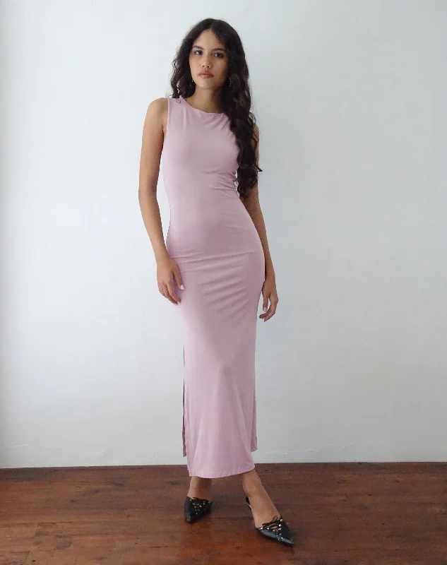 Flo Maxi Dress in Slinky Light Mauve