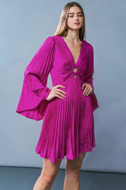 GRACEFUL ENTRANCE SATIN MINI DRESS Cozy Ribbed Mini Dress