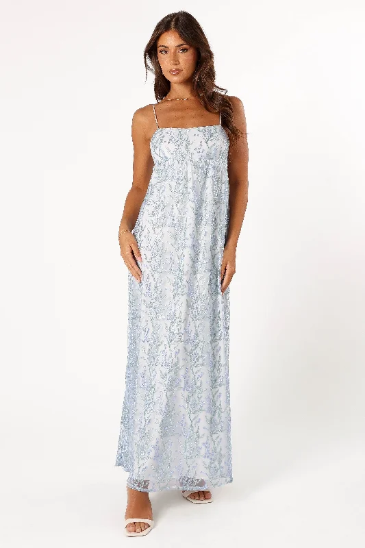 Nolan Maxi Dress - Blue Floral