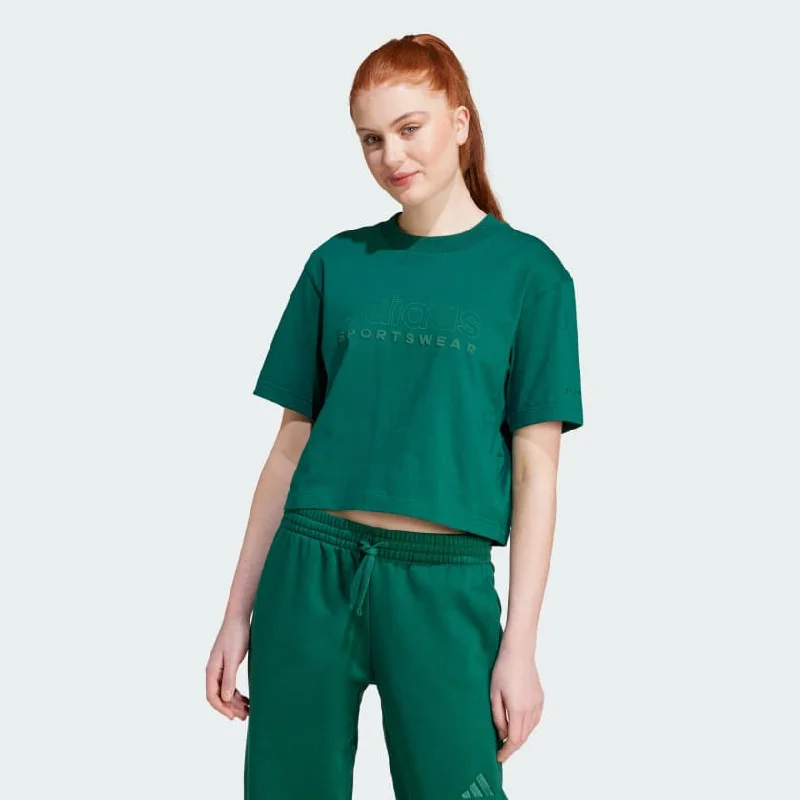 ADIDAS WOMEN'S ALL SZN GRAPHIC GREEN TEE