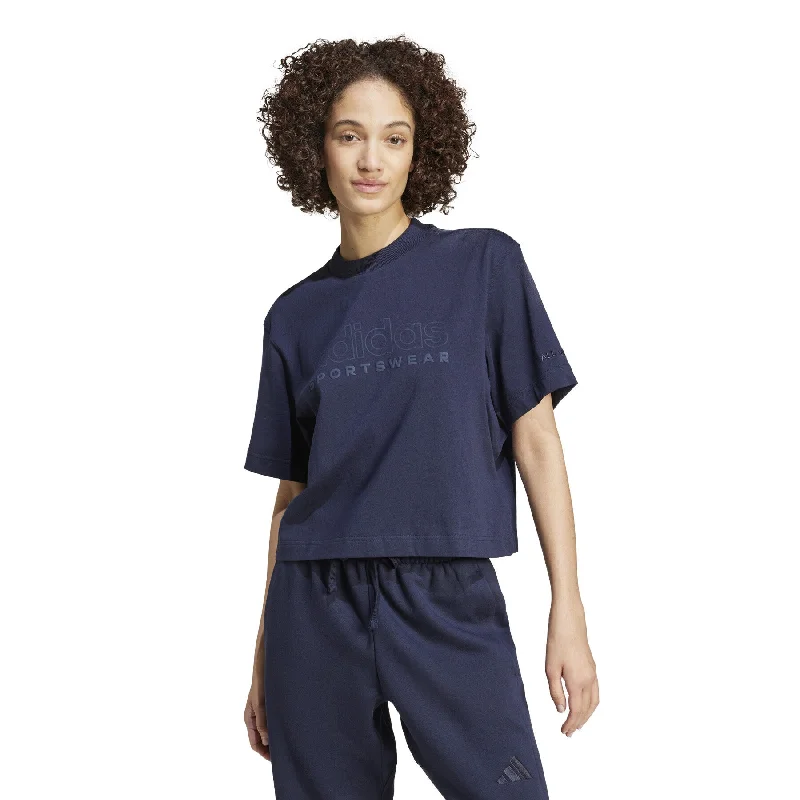 ADIDAS WOMEN'S ALL SZN GRAPHIC NAVY TEE