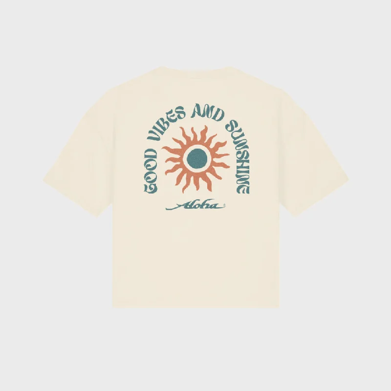 Aloha Womens Good Vibes T-Shirt - Natural