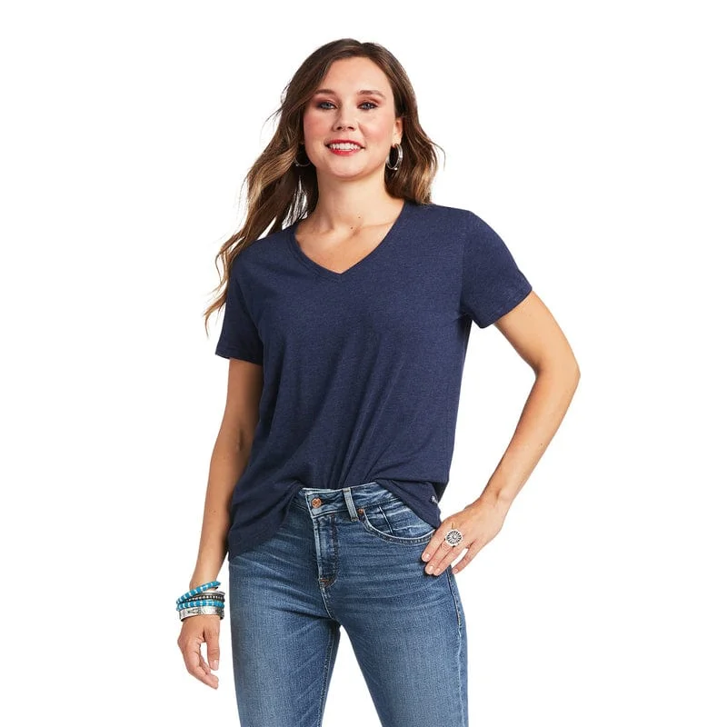 Ariat Women's Element Navy Heather Short Sleeve T-Shirt 10039420