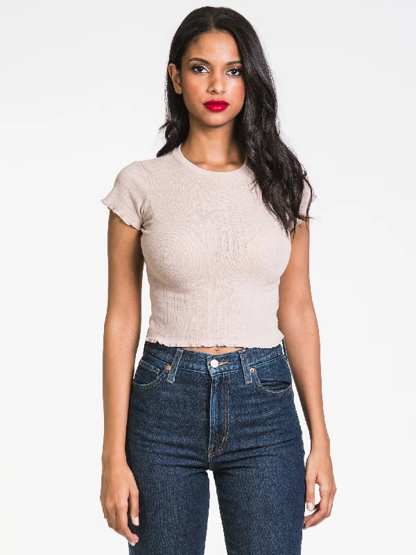 HARLOW AVA POINTELLE TEE - CLEARANCE