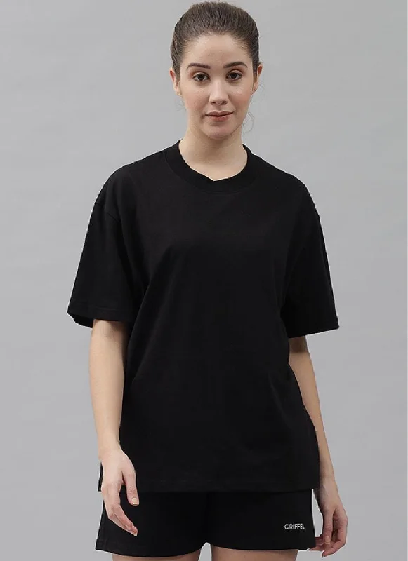 Basic Oversized T-shirt Ribbed Striped Patterned