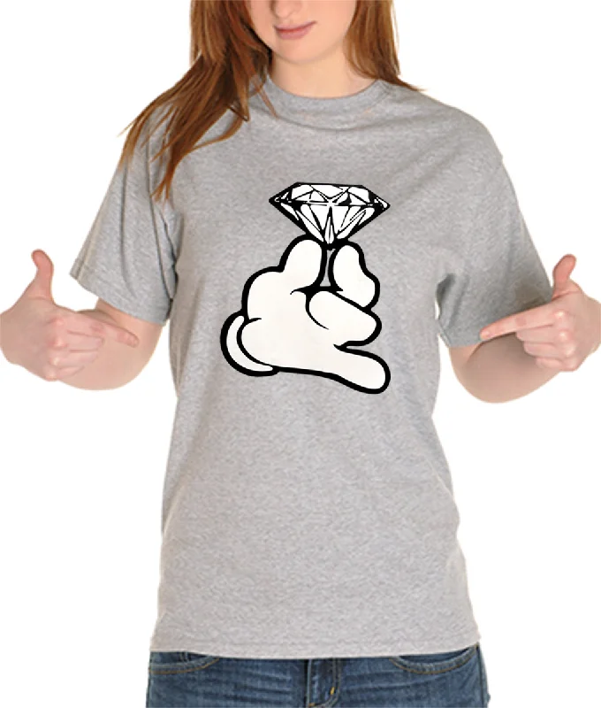 Cartoon Hand With Diamond Girl's T-Shirt