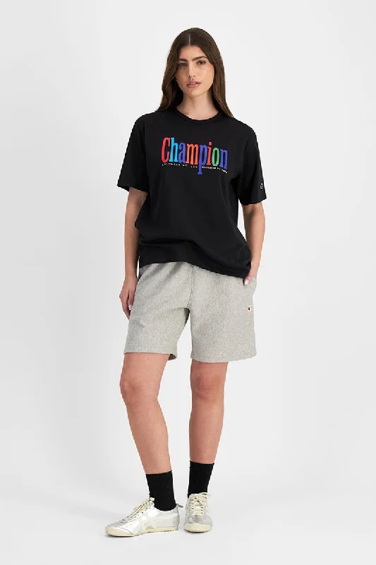 CHAMPION WOMEN'S GRAPHIC BLACK TEE