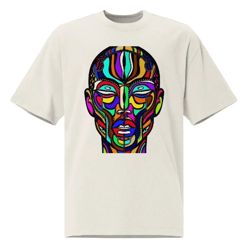 COLORFUL TRANSFORMATION 2 Unisex Oversized Faded T-Shirt Knit Fabric Woven Fabric Fleece Fabric COLORFUL TRANSFORMATION 2 Unisex Oversized Faded T-Shirt Knit Fabric Woven Fabric Fleece Fabric