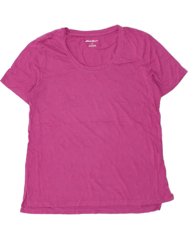 EDDIE BAUER Womens T-Shirt Top UK 16 Large Pink Cotton Layered Multi-layer Single Layer EDDIE BAUER Womens T-Shirt Top UK 16 Large Pink Cotton Layered Multi-layer Single Layer