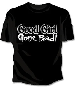 Good Girl Gone Bad Girls T-Shirt Notch Collar Peter Pan Collar Cowl Neck