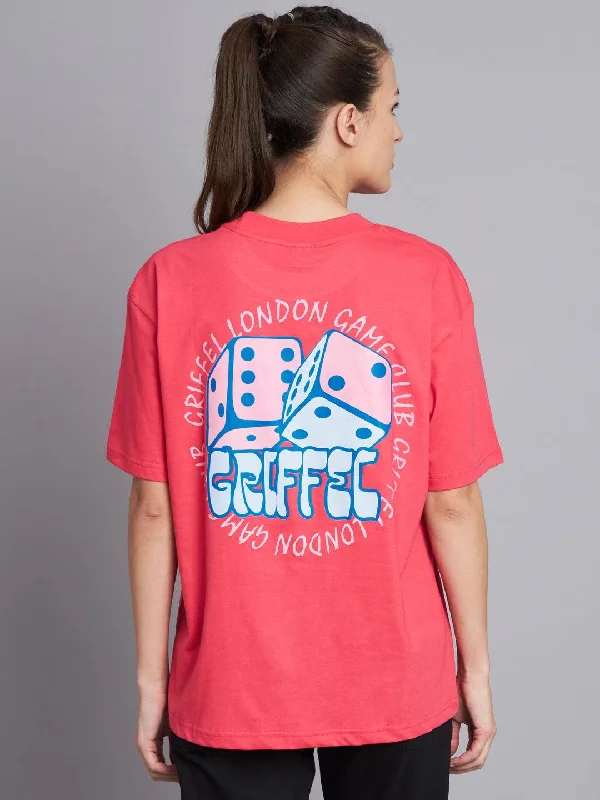 DICE Drop Shoulder Oversized T-shirt Anti-Pilling Machine Wash Handmade