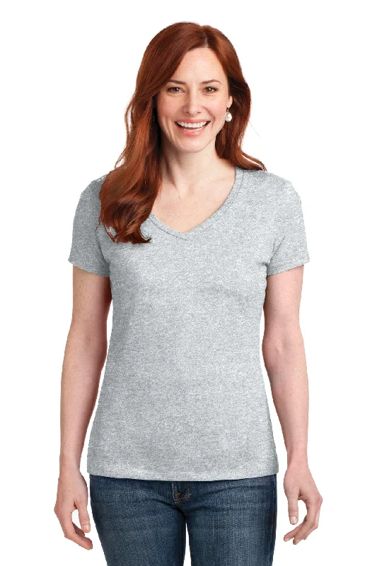 Hanes Ladies Perfect-T Cotton V-Neck T-Shirt. S04V Spandex Blend Rayon Blend Denim Blend Hanes Ladies Perfect-T Cotton V-Neck T-Shirt. S04V Spandex Blend Rayon Blend Denim Blend