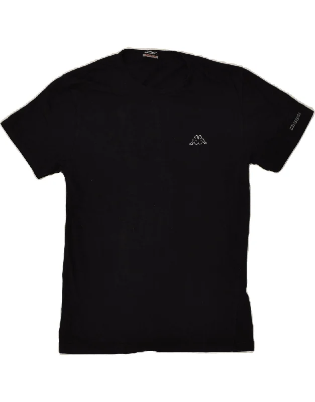 KAPPA Womens T-Shirt Top UK 12 Medium Black Cotton Jersey Fabric Tulle Fabric Batik Fabric KAPPA Womens T-Shirt Top UK 12 Medium Black Cotton Jersey Fabric Tulle Fabric Batik Fabric