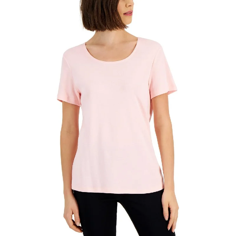 Karen Scott Womens Cotton Tee T-Shirt