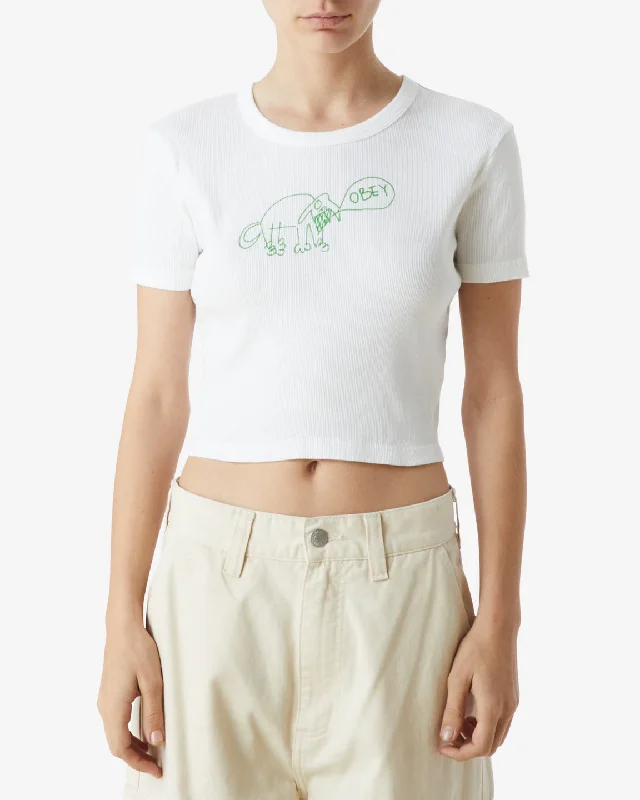 ANGRY DOG CROPPED RIB T-SHIRT