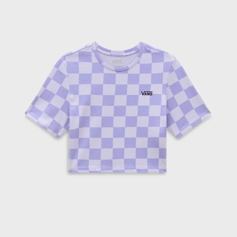 Vans Checker Crew Crop T-Shirt - Cosmic Sky