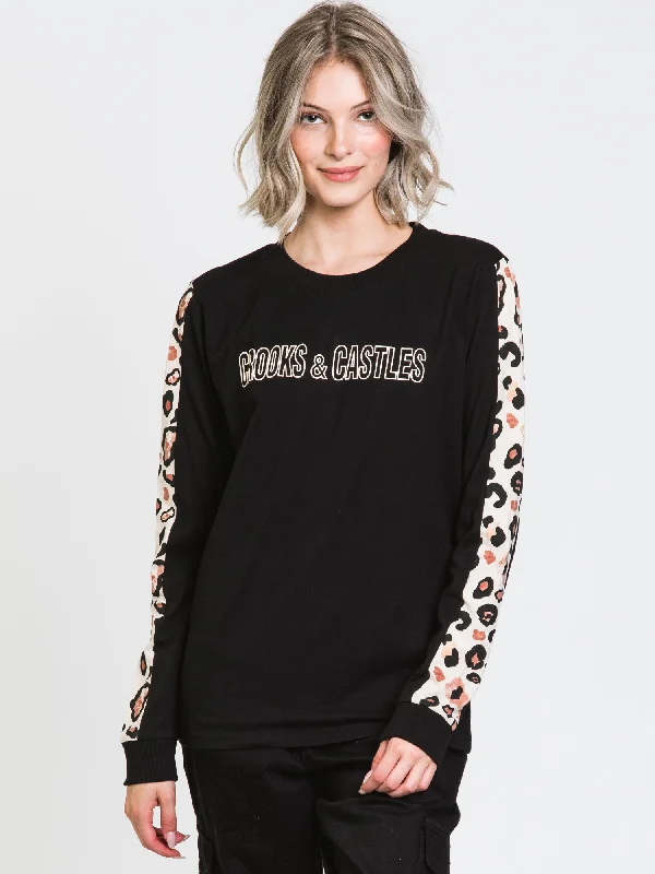 CROOKS & CASTLES CHEETAH C&S LONG SLEEVE TEE  - CLEARANCE