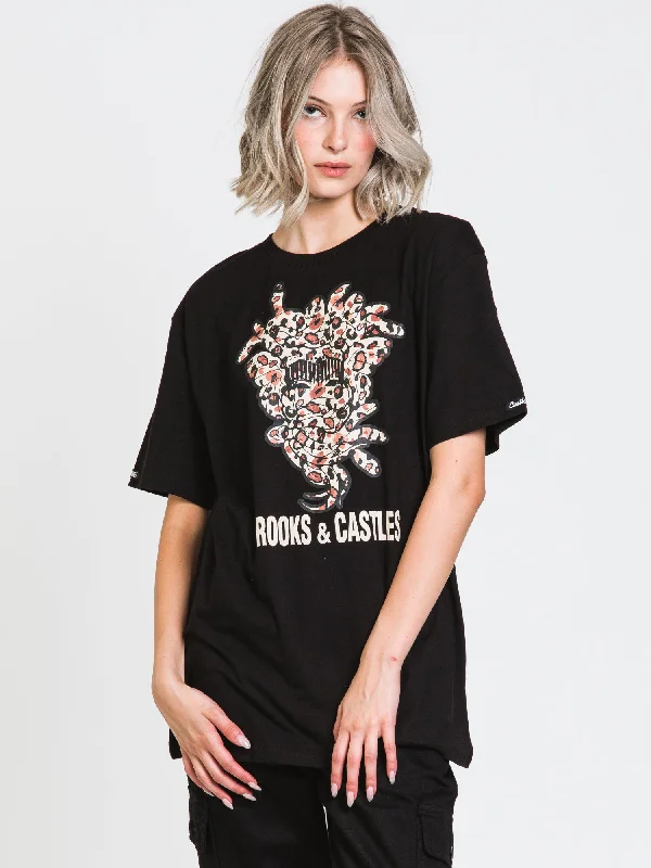 CROOKS & CASTLES CHEETAH SHORT SLEEVE BOYFRIEND TEE  - CLEARANCE