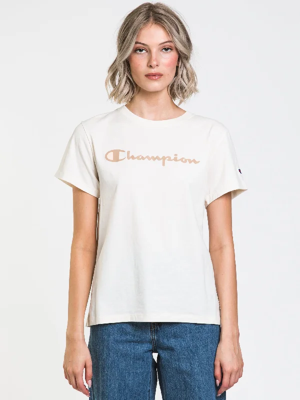 CHAMPION CLASSIC SCRIPT T-SHIRT  - CLEARANCE