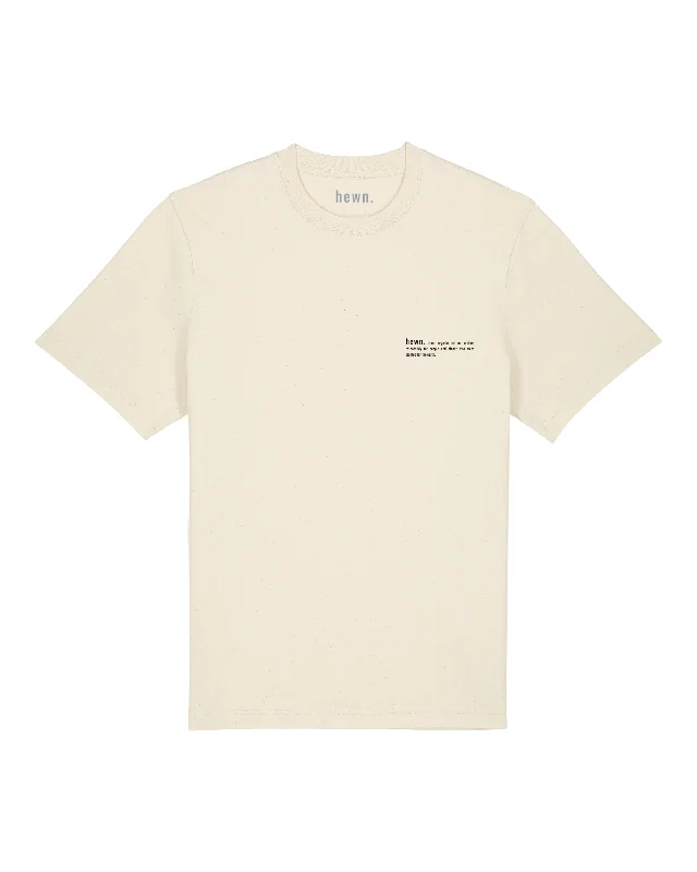 Womens Organic Relaxed-Fit T-shirt in Natural Cotton Ribbed T-Shirt High Neck Heavyweight Womens Organic Relaxed-Fit T-shirt in Natural Cotton Ribbed T-Shirt High Neck Heavyweight