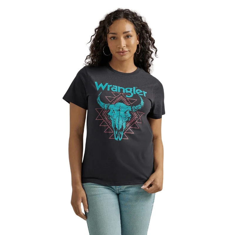 Wrangler Women's Jet Black Western Short Sleeve Graphic T-Shirt 112347496