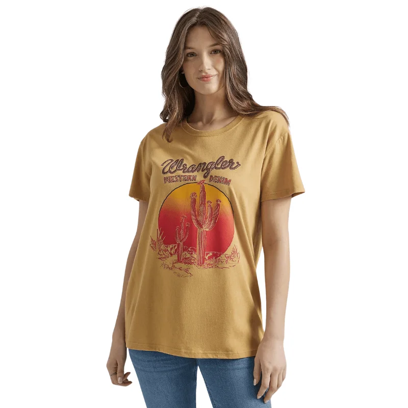 Wrangler Women's Pale Gold Short Sleeve Western Graphic T-Shirt 112347503