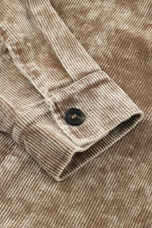 Beige Corduroy Jacket Wool Fabric Cashmere Fabric Tweed Fabric