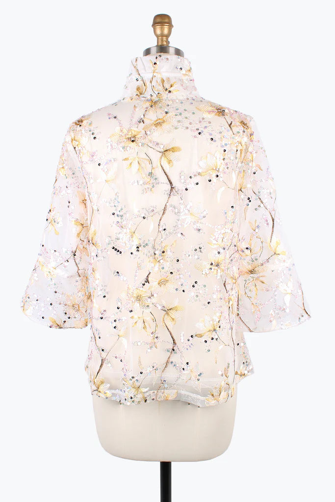 Damee Floral Embroidery Peplum Mesh Jacket 2396-GOLD F24 Faux Fur Fabric Real Fur Fabric Shearling Fabric Damee Floral Embroidery Peplum Mesh Jacket 2396-GOLD F24 Faux Fur Fabric Real Fur Fabric Shearling Fabric