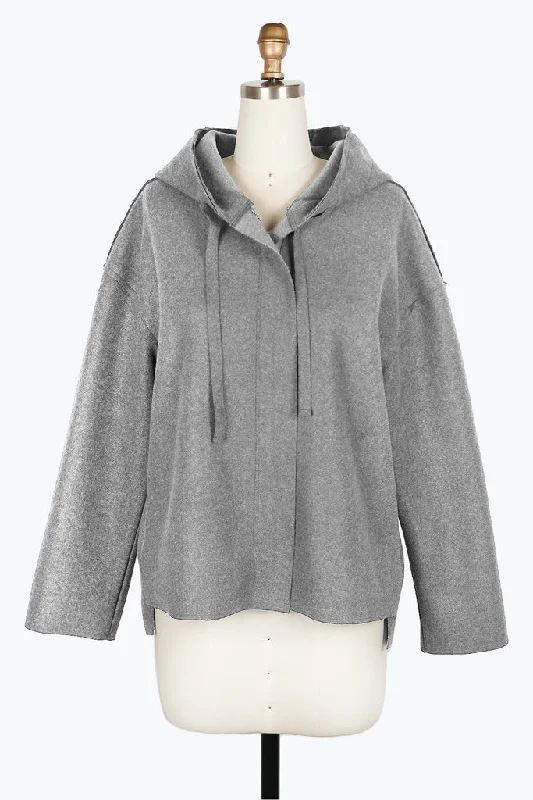 Damee Hooded Wool Blend Jacket 4900-GRY Nylon Jacket Polyester Jacket Spandex Jacket Damee Hooded Wool Blend Jacket 4900-GRY Nylon Jacket Polyester Jacket Spandex Jacket