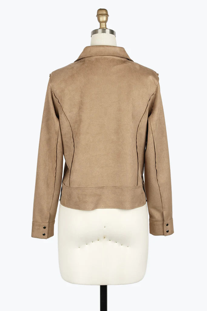 Damee Micro Suede Moto Jacket 4897-Tan F24 Herringbone Jacket Checkered Jacket Solid Jacket Damee Micro Suede Moto Jacket 4897-Tan F24 Herringbone Jacket Checkered Jacket Solid Jacket