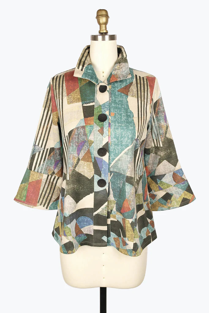 Damee Oil Painting Micro-Suede Jacket 4910-TEA F24 Cotton Jacket Linen Jacket Terry Jacket Damee Oil Painting Micro-Suede Jacket 4910-TEA F24 Cotton Jacket Linen Jacket Terry Jacket
