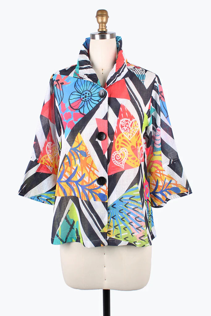 Damee Tropical Diamond Short Jacket 4864-MLT Rayon Fabric Velvet Fabric Corduroy Fabric Damee Tropical Diamond Short Jacket 4864-MLT Rayon Fabric Velvet Fabric Corduroy Fabric