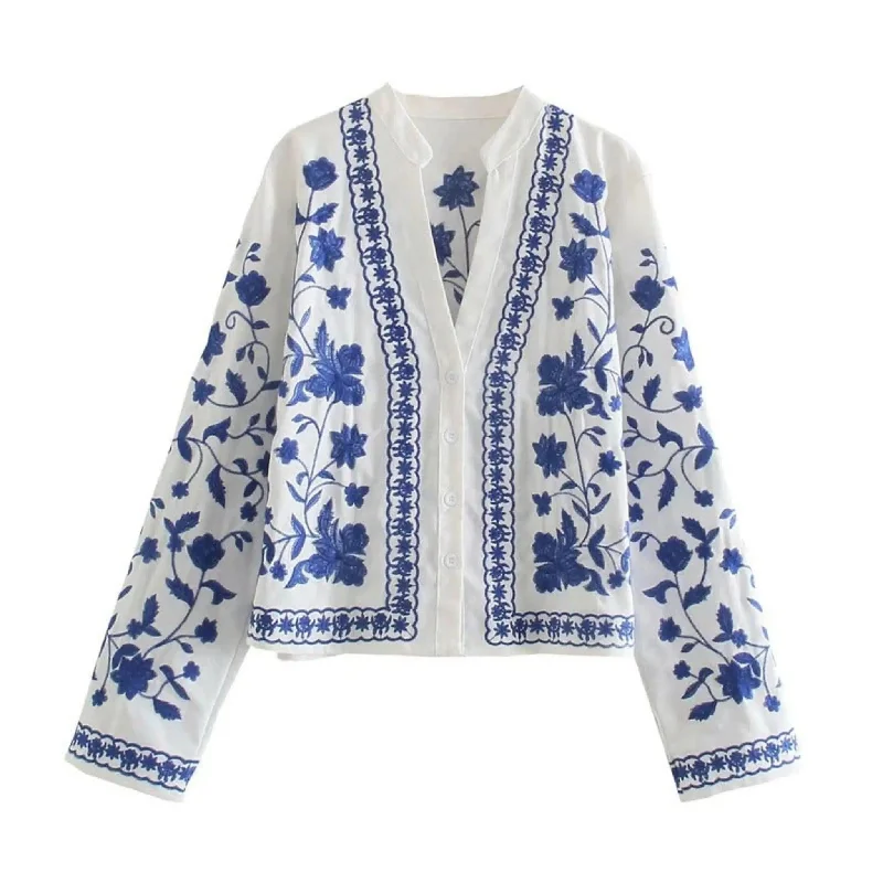 Women's beautiful Embroidered cotton jacket