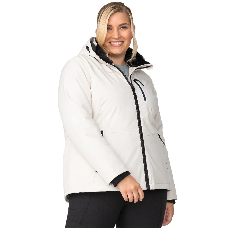 Free Country Women's Plus Size FreeCycle Thermo Super Softshell II Jacket Notch Collar Peter Pan Collar Cowl Neck Free Country Women's Plus Size FreeCycle Thermo Super Softshell II Jacket Notch Collar Peter Pan Collar Cowl Neck