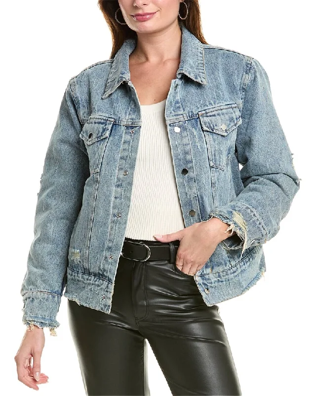Gracia Double Sided Denim Bomber Jacket Belted Jacket Elasticated Jacket Padded Jacket Gracia Double Sided Denim Bomber Jacket Belted Jacket Elasticated Jacket Padded Jacket