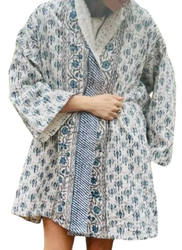 James Blanket Jacket In Domino Blue Lace Jacket Ribbed Jacket Sequined Jacket